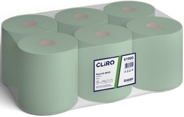 Ręcznik w roli papierowy MAXI Cliro 61900 | 6 rolek x 150m | Zielony