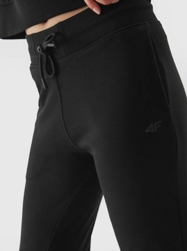 4f СПОРТИВНЫЕ БРЮКИ ЖЕНСКИЕ, ХЛОПОК, ЧЕРНЫЕ F474, размер S