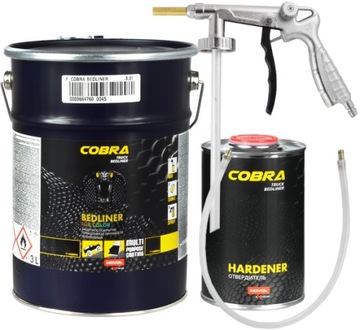 NOVOL COBRA POWŁOKA OCHRONNA KOLOR 3L+1L PISTOLET