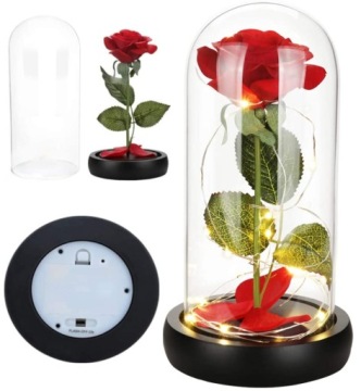 ВЕЧНАЯ РОЗА В СТЕКЛЯННЫХ ЦВЕТАХ СВЕТЯЩИЙСЯ СВЕТОДИОДНЫЙ ПОДАРОК ​​НА ЖЕНСКИЙ ДЕНЬ
