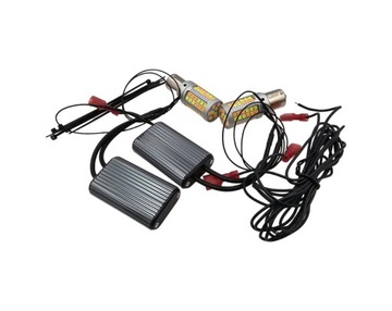 СВЕТОДИОДНЫЕ ДХО ПОВОРОТЫ + ДНЕВНЫЕ ОГНИ 2в1 BAU15S PY21W ULTRA STRONG HIT