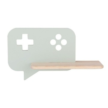 Lampka nocna dziecko LED z półką CONSOLE miętowa
