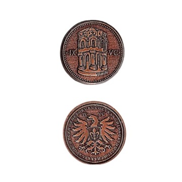 STOLICA MIEDZIANA METALOWA MONETA 1 SZT LARP RPG