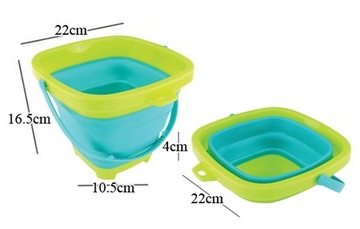 СКЛАДНОЕ силиконовое ведро для песка в песочнице.