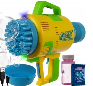 Банковочная машина «Базука» ПИСТОЛЕТ АККУМУЛЯТОР USB LED - АВТОМАТИЧЕСКИЙ + 2 ЖИДКОСТИ