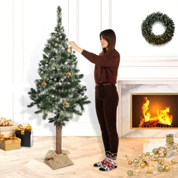 РОЖДЕСТВЕНСКАЯ ЕЛКА ИСКУССТВЕННЫЙ АЛМАЗ НА СТВОЛЕ, 220 СМ, СОСНА