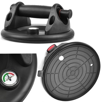 UCHWYT PRZYSSAWKA PRÓŻNIOWA DO SZYB 120KG MANOMETR