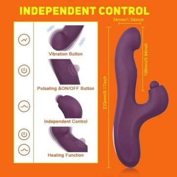 Вибратор Rabbit Patting для женщин, стимулятор клитора с подогревом 4 в 1