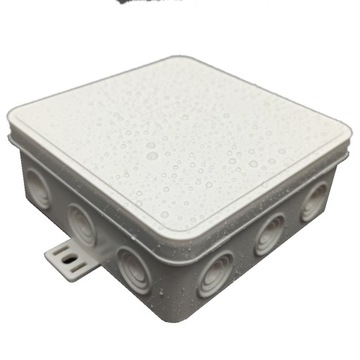 PUSZKA NATYNKOWA HERMETYCZNA 100X100X41 BIAŁA IP54