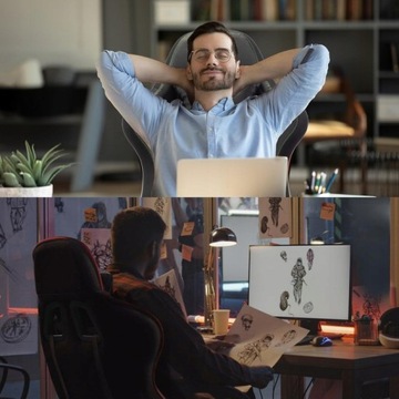 ОФИСНОЕ ИГРОВОЕ КРЕСЛО, ВРАЩАЮЩЕЕСЯ ИГРОВОЕ КРЕСЛО, ИГРОВОЕ ВЕДРО + МАССАЖЕР