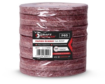 ШЛИФОВАЛЬНАЯ БУМАГА НА ВЕЛКРО 125мм P60 ДИСК С ОТВЕРСТИЯМИ ШЛИФОВАЛЬНЫЙ НАБОР 100 шт.