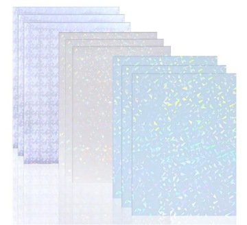 Folia holograficzna a4 samoprzylepna DIY pet 9 szt do plotera naklejki