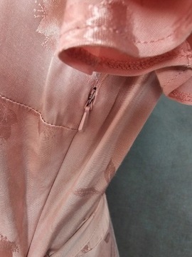F&F sukienka różowa kwiaty elegancka do kolan 44