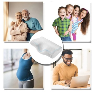 KRĘGOSŁUP ORTOPEDYCZNA PODUSZKA POD GŁOWĘ Z PIANKI MEMORY, ERGONOMICZNA