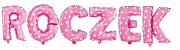Balon Foliowy ROCZEK Różowy Urodziny 40 cm