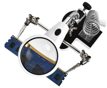 ДЕРЖАТЕЛЬ ДЛЯ ПАЙКИ ТРЕТЬЕЙ РУКИ СВЕТОДИОДНАЯ ЛУПА RT0180