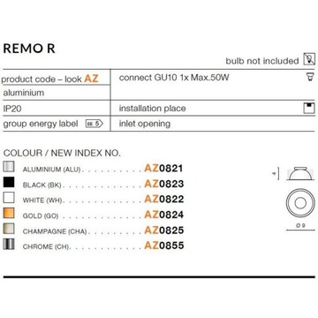 Отражатель REMO R бежевый AZ0825 - Azzardo