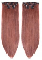 CLIP IN doczepiane włosy rude 60cm jak NATURALNE