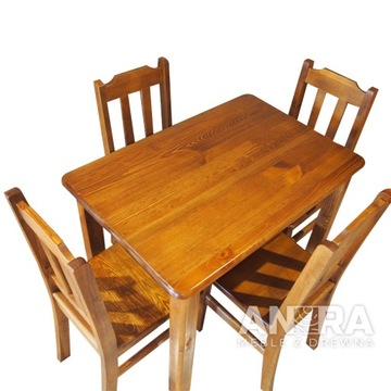 Стол + 4 стула, сосна, размеры