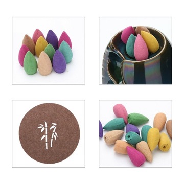 KOMINEK ZAPACHOWY CERAMICZNY WODOSPAD Z DYM UKADZIDŁO STOŻKOWE PŁYNĄCE KNOT