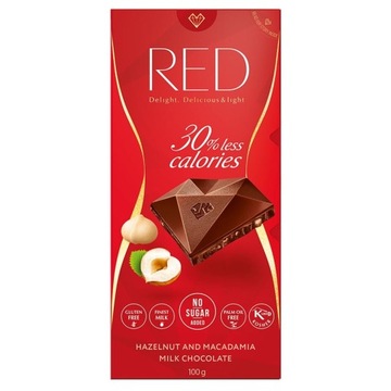 Czekolada mleczna z orzechami 100g RED Delight