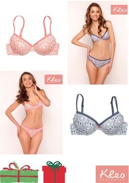 KLEO 2pack stanik bawełniany push up Super Cena80C