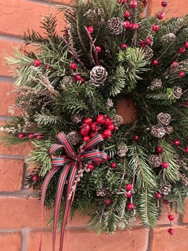 Wianek bożonarodzeniowy stroik świąteczny ŻYWY!!!!