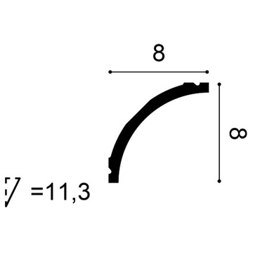 C240F ELASTYCZNA ORAC DECOR LISTWA PRZYSUFITOWA FLEX H-8.0cm - Gzyms