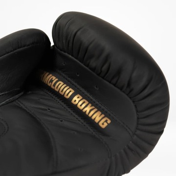 Боксерские перчатки StormCloud Boxing Pro, черные/золотые, 10 унций