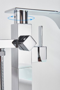 Отдельностоящий смеситель для ванны Waterfall Chrome