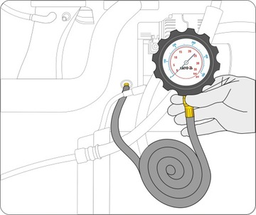 ТЕСТЕР ДАВЛЕНИЯ МАСЛА 0-35 БАР YATO YT-73030 12 EL