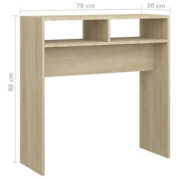 vidaXL Консольный столик Дуб Сонома 78x30x80 см ДСП