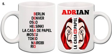 KUBEK DOM Z PAPIERU LA CASA DE PAPEL TOKIO +IMIĘ