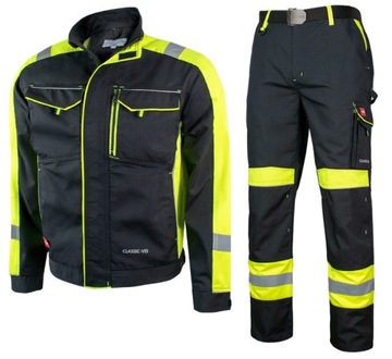 Komplet roboczy ODBLASKOWY bluza + spodnie L