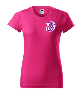 Koszulka damska t-shirt z kolorowym NADRUKIEM własnego logo 134