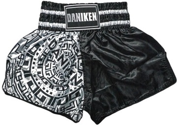 Spodenki treningowe/muay thai PRIME AZTEC TSP104/WH [Rozmiar: S]