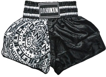 Spodenki treningowe/muay thai PRIME AZTEC TSP104/WH [Rozmiar: XS]