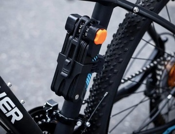 ВЕЛОСИПЕДНЫЙ ЗАМОК ДЛЯ ВЕЛОСИПЕДА, СКЛАДНОЙ КОМБИНИРОВАННЫЙ ЗАМОК, ЗАКАЛЕННАЯ СТАЛЬ