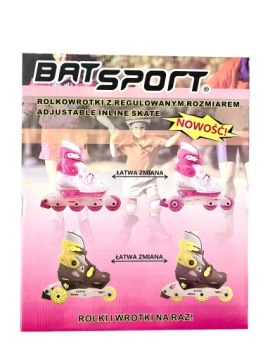 Регулируемые роликовые коньки BATSPORT, размер M (34-37)