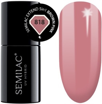 Semilac Extend 5in1 818 Brown Pink 7ml