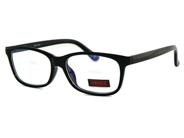 MĘSKIE OKULARY ZERÓWKI BLUE LIGHT z antyrefleksem DO KOMPUTERA gaming ETUI