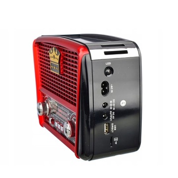 СОЛНЕЧНОЕ РАДИО КРАСНЫЙ ПОРТАТИВНЫЙ С СОЛНЕЧНОЙ СЕТКОЙ РАБОТА ОТ АККУМУЛЯТОРОВ СТИЛЬНЫЙ РЕТРО