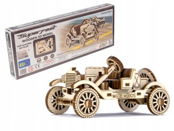 Drewniany Model Puzzle 3D Zabytkowe Auto Retro Car