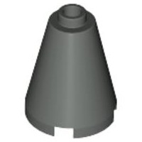LEGO Klocek Stożek 3942c - Szary/Dark Gray