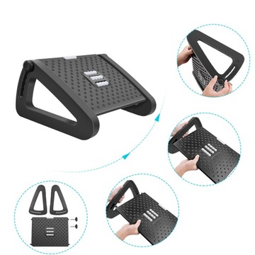 ТРЕУГОЛЬНАЯ ОФИСНАЯ ПОДНОЖКА С РЕГУЛИРУЕМЫМИ РОЛИКАМИ