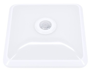 BEMKO PLAFON LED DORIA 12W 4000K kwadrat +czujnik PIR C38-ST58-124-PIR