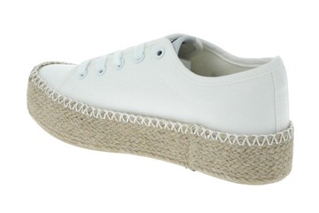 Espadryle trampki Lee Cooper LCW-24-44-2410L na grubej podeszwie jasne R39