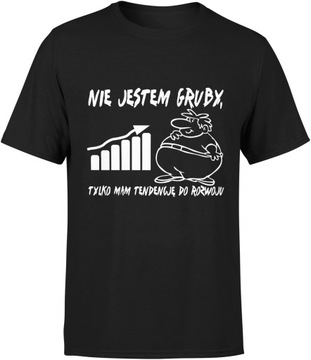 ŚMIESZNA KOSZULKA Z NADRUKIEM NAPISEM MĘSKA R. XXL T-SHIRT MĘSKI TSHIRT