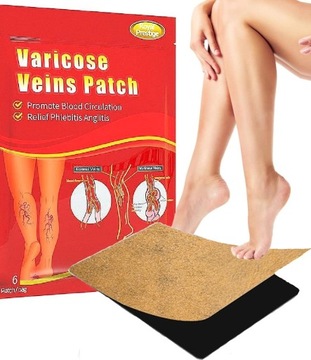 PLASTRY NA ŻYLAKI PAJĄCZKI PLASTER NA ZAPALENIE ŻYŁ BÓL ZMĘCZONE NOGI 6szt
