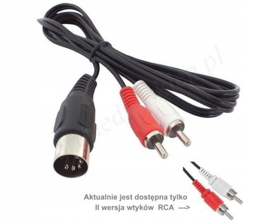 kabel 2 RCA CHINCH - DIN-5 ( 2RCA WM 545 ) 2,5 m